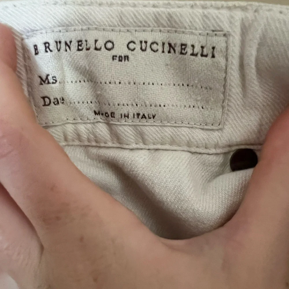 Brunello Cucinelli Cream Wide Leg Pants - Picture 10 of 11